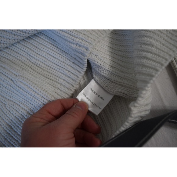 Quince Fisherman Sweater XS Womens Crewneck Organic Cotton White - Picture 5 of 6